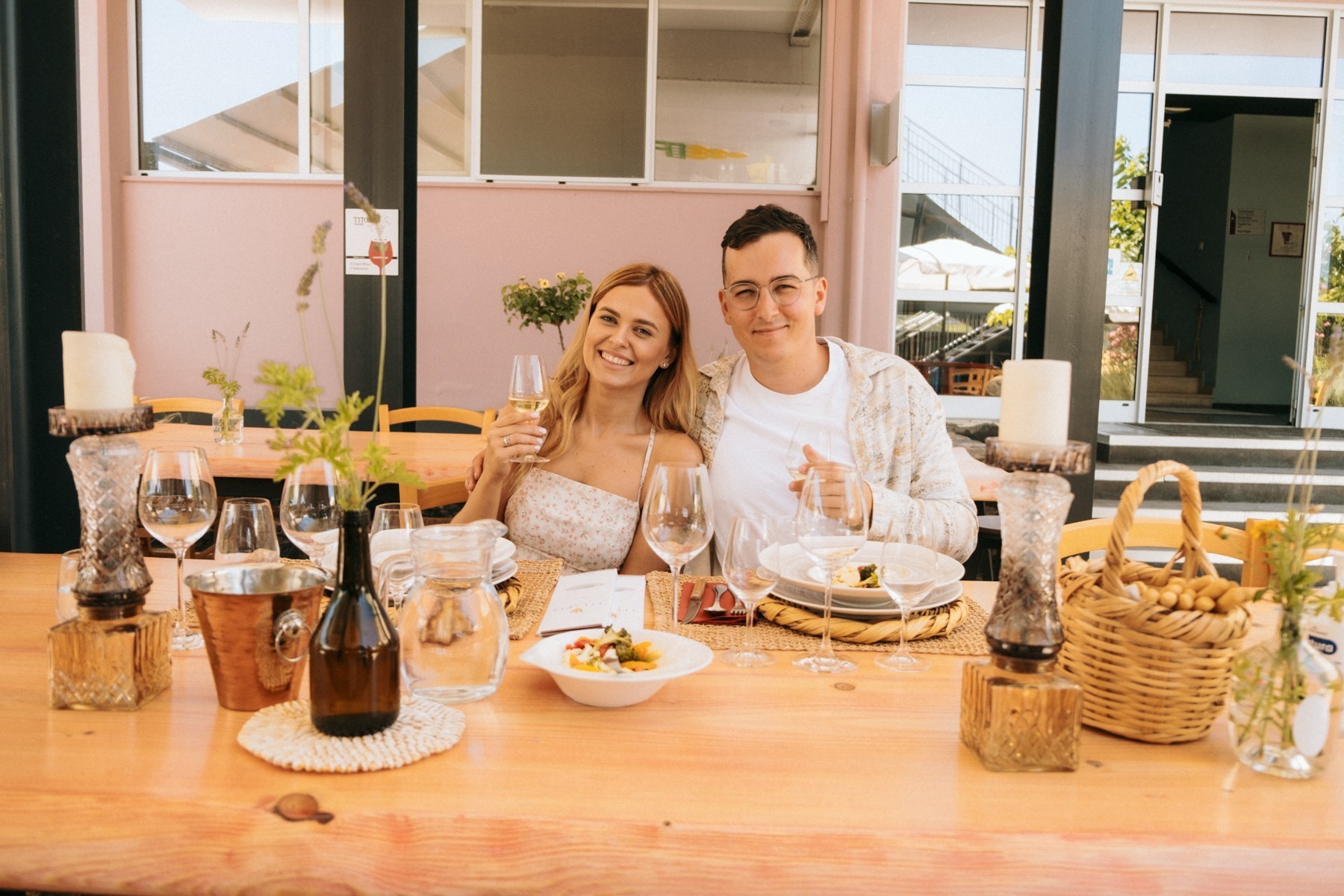 Jedzenie degustacja win kreta