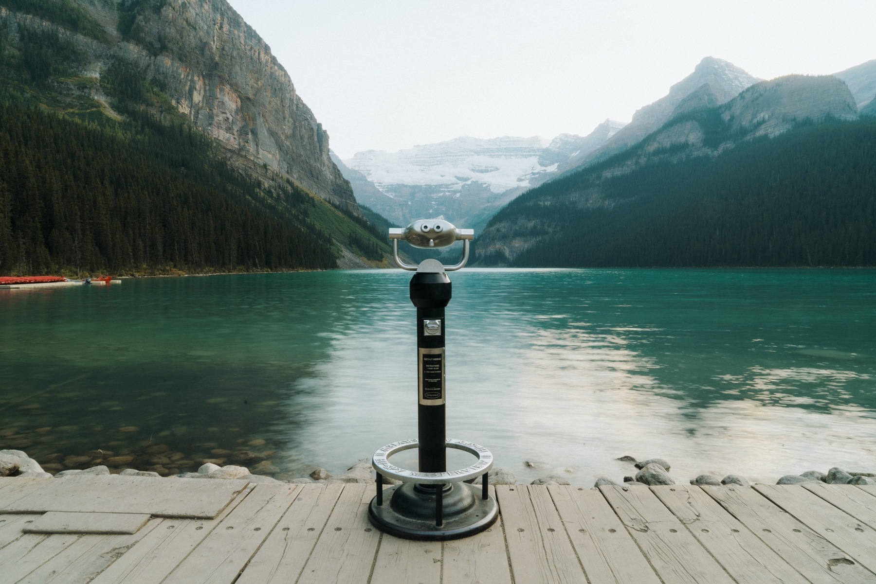 Widok Lake Louise Góry Skaliste Kanada