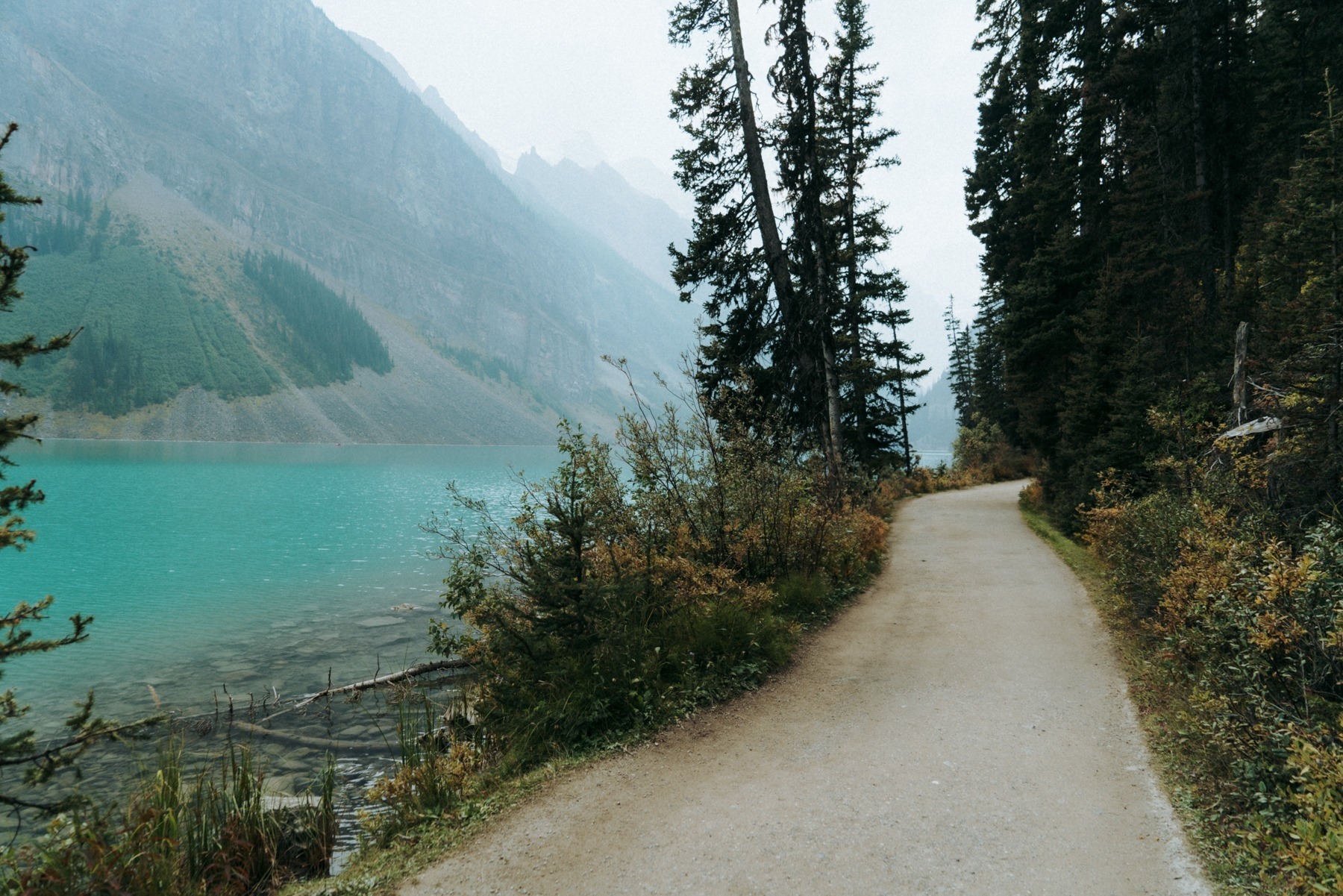 Ścieszka wokół Lake Louise Góry Skaliste