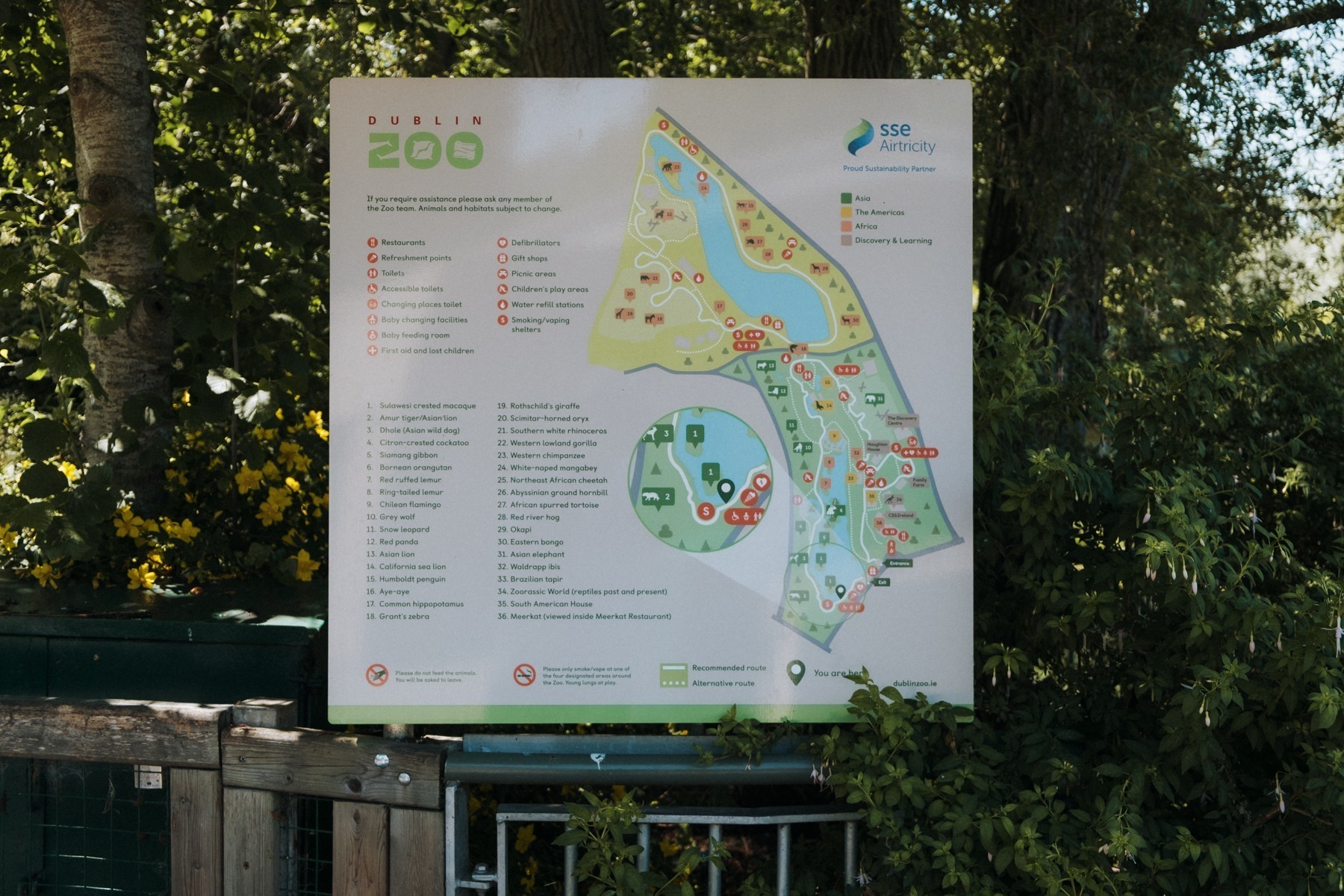 Mapa Dublin Zoo